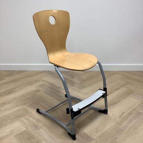 Tweedehands schoolstoel / leerlingstoel met voetenplank, VS, Huis en Inrichting, Stoelen, Gebruikt, Eén, Hout