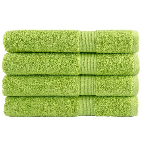 vidaXL Saunadoeken SOLUND 4 st 600 g/m² 80x200 cm appelgroen, Maison & Meubles, Salle de bain | Linge de bain & Accessoires, Envoi