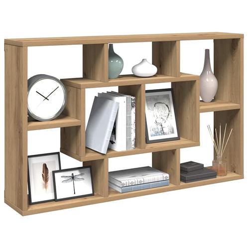 vidaXL Wandschap 85x16x52,5 cm bewerkt hout artisanaal, Huis en Inrichting, Kasten | Overige, Nieuw, Verzenden