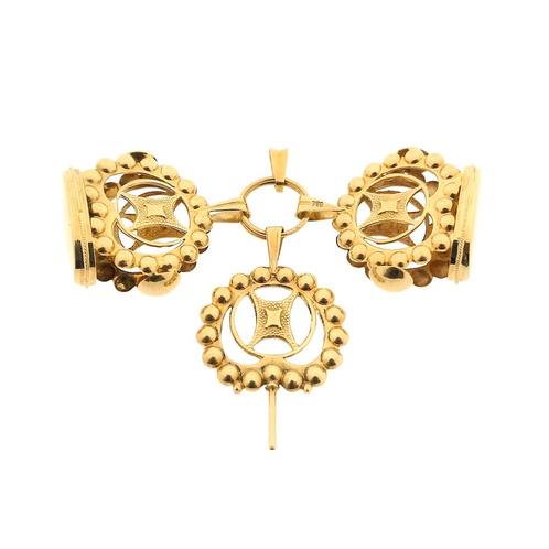 Antiek gouden hanger van een horlogesleutel (voor aan een..., Handtassen en Accessoires, Bedels, Gebruikt, Overige merken, Goud