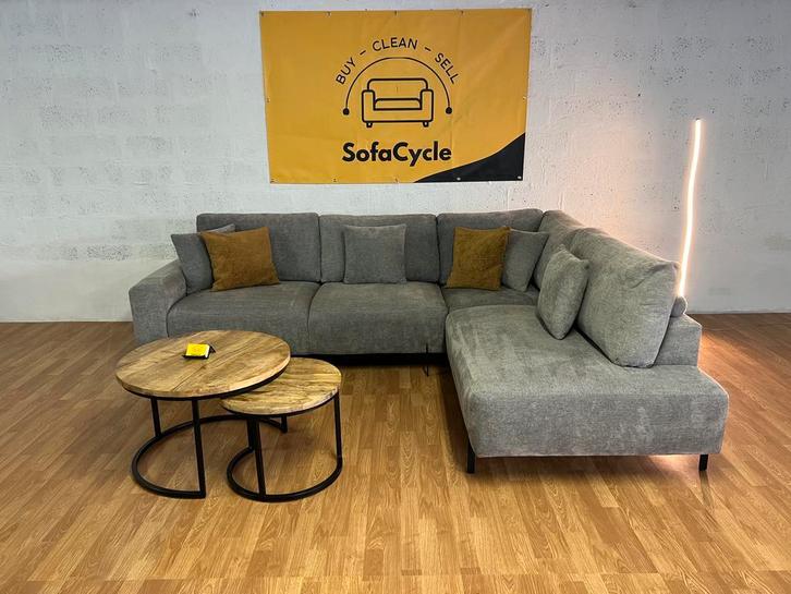 SofaCycle - Grijze Hoekzetel - als nieuw, Huis en Inrichting, Zetels | Complete zithoeken, Nieuw, Ophalen of Verzenden