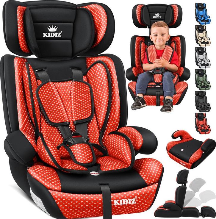 KIDIZ® Autostoeltje - 5-punts veiligheidsgordel - Rood, Huis en Inrichting, Woonaccessoires | Overige, Verzenden