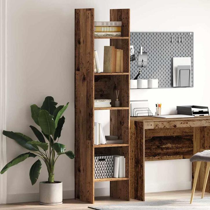 vidaXL Boekenkast Oud hout 40 x 35 x 180 cm Bewerkt hout, Huis en Inrichting, Kasten | Boekenkasten, Nieuw, Verzenden