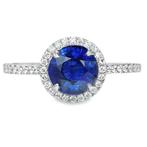 Ring Platina - 2.35ct. tw. Saffier - Diamant - Super Clean -, Nieuw