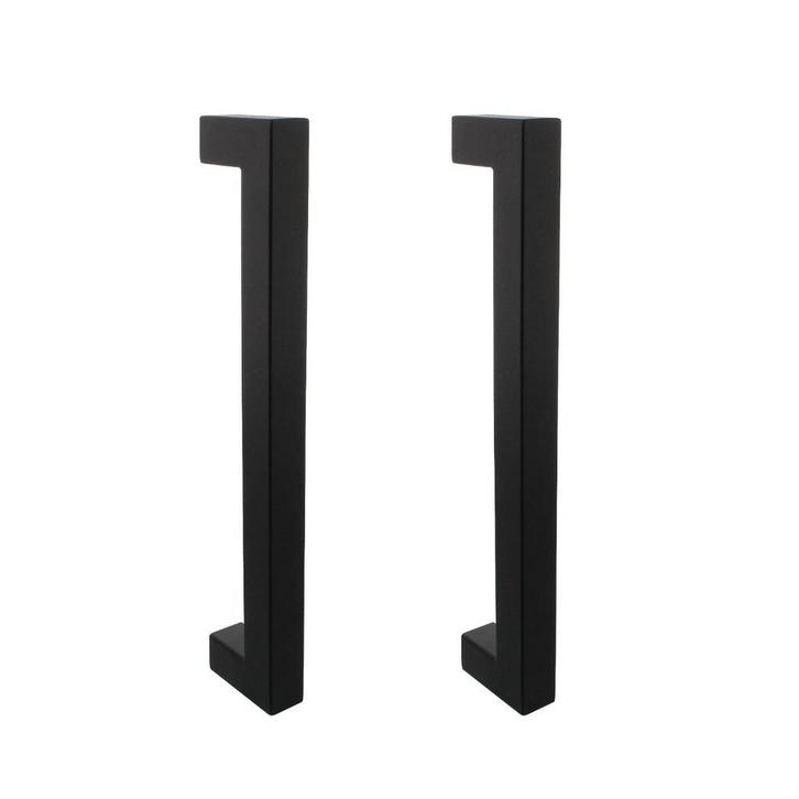 Deurgrepen set vierkant 300mm mat zwart - Intersteel | Be..., Bricolage & Construction, Serrurerie de bâtiment & Dispositif de fermeture