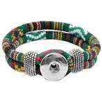 Fako Bijoux® - Armband Voor Click Buttons - Inka - Groen, Handtassen en Accessoires, Verzenden, Nieuw