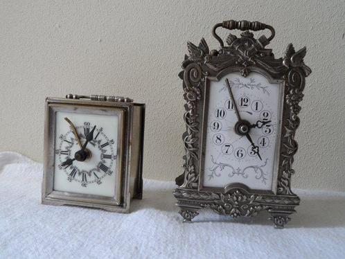 Réveils  (2) -  Antique bricolage, nickel, émail - 1850-1900, Antiek en Kunst, Antiek | Klokken