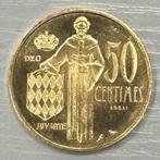 Monaco. 50 Centimes 1962 Rainier III. Essai en or