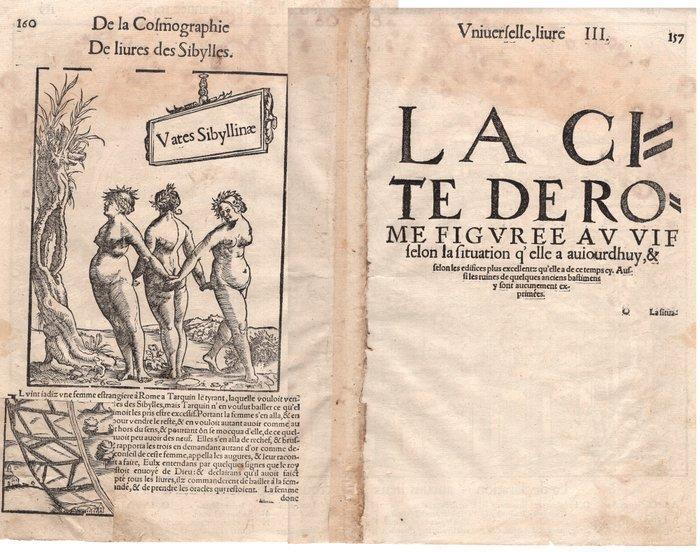 Italië - Kaart van Rome; Cosmographia Universalis, Sebastian, Boeken, Atlassen en Landkaarten