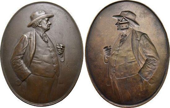 Plakette 1936 Kunstmedaille Mannert, Konrad 1883 Fuerth +..., Timbres & Monnaies, Pièces & Médailles, Envoi