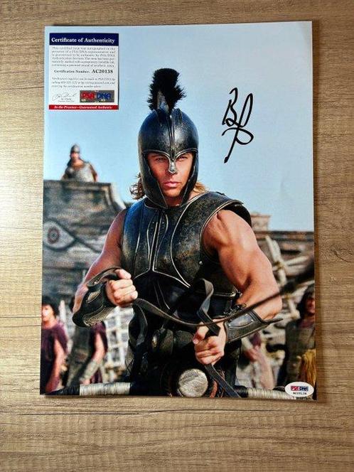 Troy - Brad Pitt - Signed in person - with PSA/DNA, Verzamelen, Film en Tv