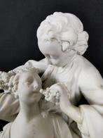 Beeld, Stile Sèvres Figure bisquit di una coppia di ragazzi, Antiek en Kunst