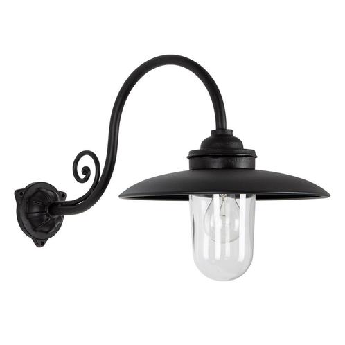 Stal- & Boerderijlampen Rhone Gietijzer Stallamp Zwart, Tuin en Terras, Buitenverlichting, Verzenden