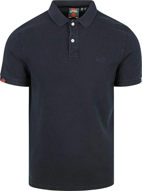 Superdry Polo Destroyed Navy maat Maat 52/54 (L) Heren, Kleding | Heren, Polo's, Blauw, Nieuw, Maat 52/54 (L), Verzenden