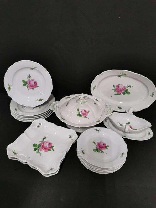 Meissen - Rosa rossa - Servizio da tavola 16 pezzi - 2.Wahl, Antiek en Kunst, Antiek | Meubels | Tafels