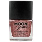 Moon Glitter Holographic Nail Polish Rose Gold 14ml, Verzenden