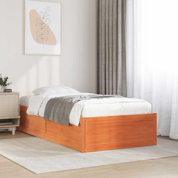 Bedframe Grenenhout 90x200 | Retour Deal | Scherpe Prijs, Huis en Inrichting, Slaapkamer | Bedden, 90 cm, Overige maten, Bruin