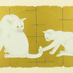 Original Woodblock Print - Playful (White)  () -