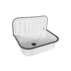 Uitstortgootsteen BWS Burton 50,5x33x37 cm Plaatstaal Glans, Doe-het-zelf en Bouw, Sanitair, Ophalen of Verzenden, Nieuw, Overige typen