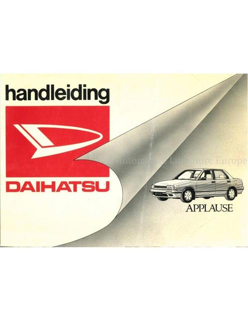 1989 DAIHATSU APPLAUSE INSTRUCTIEBOEKJE NEDERLANDS, Auto diversen, Handleidingen en Instructieboekjes