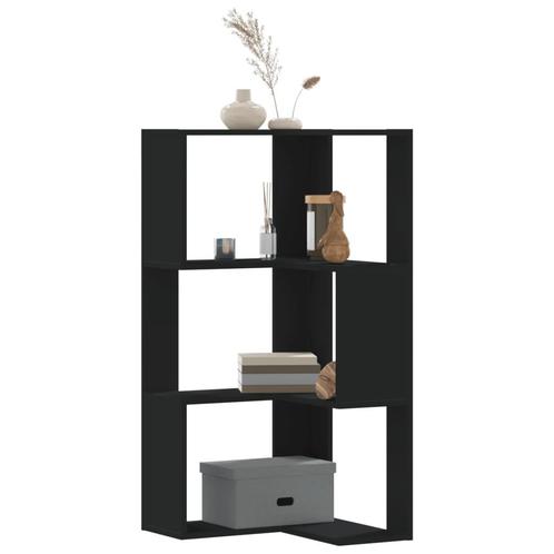 vidaXL Boekenkast 3-laags hoek 50x50x102 cm bewerkt hout, Huis en Inrichting, Kasten | Boekenkasten, Nieuw, Verzenden
