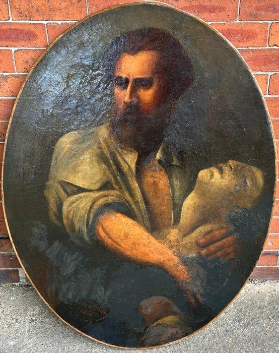 Continental School (XIX) - Depiction of the story of the, Antiek en Kunst, Kunst | Schilderijen | Klassiek