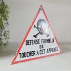 Zeldzaam Emaille Verbodsbord, Defense Formelle De Toucher a