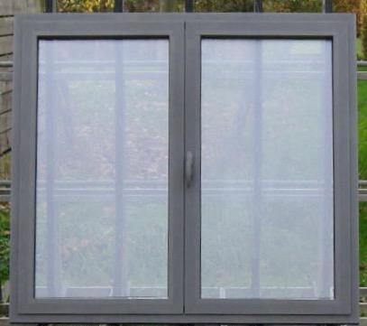 aluminium raam , chassis , venster 160 x 145 coatex 9008, Doe-het-zelf en Bouw, Raamkozijnen en Schuifdeuren, Inclusief glas, Nieuw