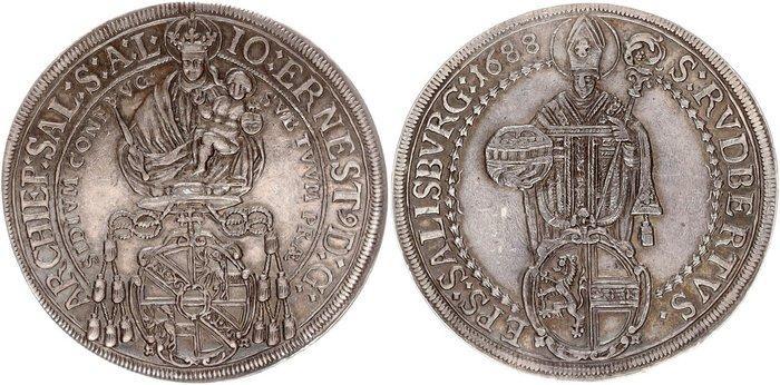 Oostenrijk, Salzburg. Johann Ernst von Thun und Hohenstein., Postzegels en Munten, Munten | Europa | Niet-Euromunten