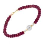 Zonder minimumprijs - Armband - 18 karaat Geel goud Parel -, Handtassen en Accessoires, Armbanden, Nieuw