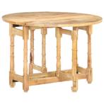 vidaXL Table à manger Rond 110x76 cm Bois de manguier, Huis en Inrichting, Tafels | Eettafels, Verzenden