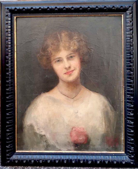 Mose’ Bianchi (1840-1904), attribuito a - Ritratto di, Antiek en Kunst, Kunst | Schilderijen | Klassiek