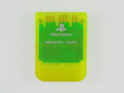 Sony PS1 1MB Memory Card Transparant Geel (PS1 Accessoires), Games en Spelcomputers, Spelcomputers | Sony PlayStation 1, Zo goed als nieuw