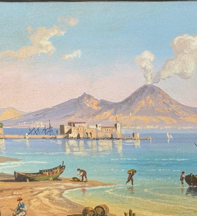 Italiaanse school (XX) - Spiaggia della Chiaia a Napoli, Antiek en Kunst, Kunst | Schilderijen | Klassiek