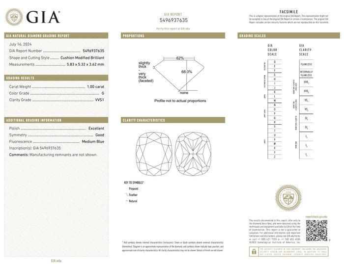 Ring - 18 karaat Witgoud - 1.26ct. tw. Diamant (Natuurlijk), Bijoux, Sacs & Beauté, Bagues