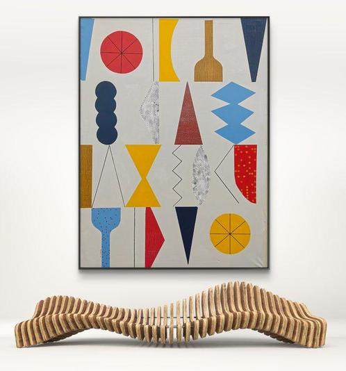 Miriam Chiera (1969) - URBAN STRUCTURES.  XXL, Antiek en Kunst, Kunst | Schilderijen | Modern