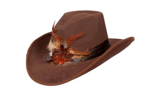 Cowboy Hoed Veren, Hobby en Vrije tijd, Feestartikelen, Nieuw, Verzenden