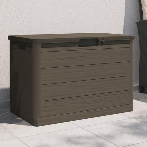 vidaXL Kussenbox 77,5x44,5x53 cm polypropeen bruin, Tuin en Terras, Bergingen en Tuinkasten, Nieuw, Verzenden
