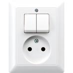 Jung AS500 Alpin White Combination Series Switch And Socket, Verzenden