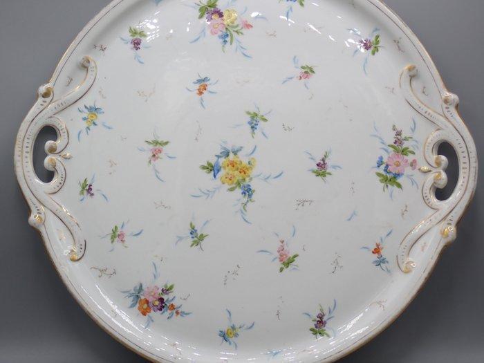 Fischer & Mieg - Dienblad - Porselein - decor met verspreide, Antiek en Kunst, Antiek | Glaswerk en Kristal