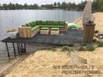 Steigerhouten Hoekbank tuinbank steigerhout gratis levering, Tuin en Terras, Nieuw, 8 zitplaatsen, Ophalen of Verzenden, Hocker