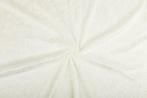 Fluweel stof gebroken wit stof - 10m rol - Velours stretch, Nieuw, Verzenden