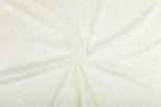 Fluweel stof gebroken wit stof - 10m rol - Velours stretch, Verzenden, Nieuw