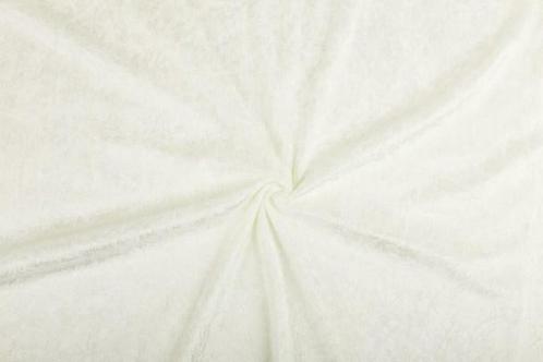 Fluweel stof gebroken wit stof - 10m rol - Velours stretch, Hobby en Vrije tijd, Stoffen en Lappen, Verzenden
