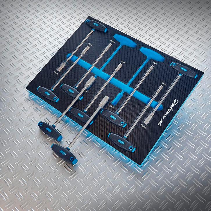 Datona 9-delige doppenset met T-greep in PRO softmodule -, Doe-het-zelf en Bouw, Gereedschap | Handgereedschap, Ophalen of Verzenden