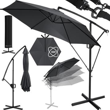 Zweefparasol met voet 300cm x 300cm - parasol 360° beschikbaar voor biedingen