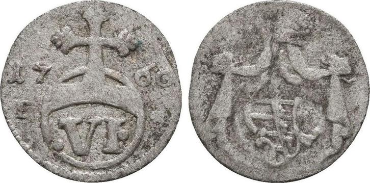 6 Pfennig unedierte variante 1760 Fs Sachsen Weimar Eisen..., Postzegels en Munten, Munten | Europa | Niet-Euromunten, België