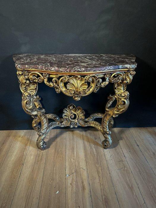 Wandtafel - Hout, Marmer, Antiek en Kunst, Antiek | Meubels | Stoelen en Sofa's