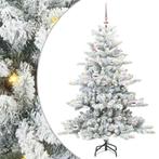 vidaXL Kunstmatige Hinged Kerstboom Wit 150 cm PVC en Staal, Verzenden, Nieuw