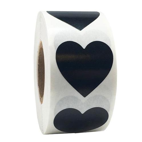 500 zwarte hartvormige blanco stickers labels 2.5 cm 1, Huis en Inrichting, Woonaccessoires | Kunstplanten en Kunstbloemen, Nieuw